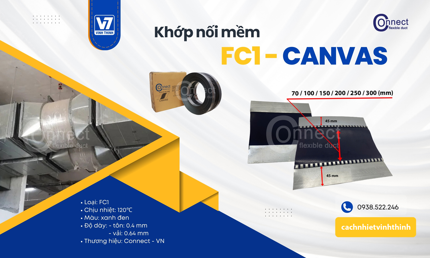 Khớp nối mềm Connect FC1 - Không chống cháy