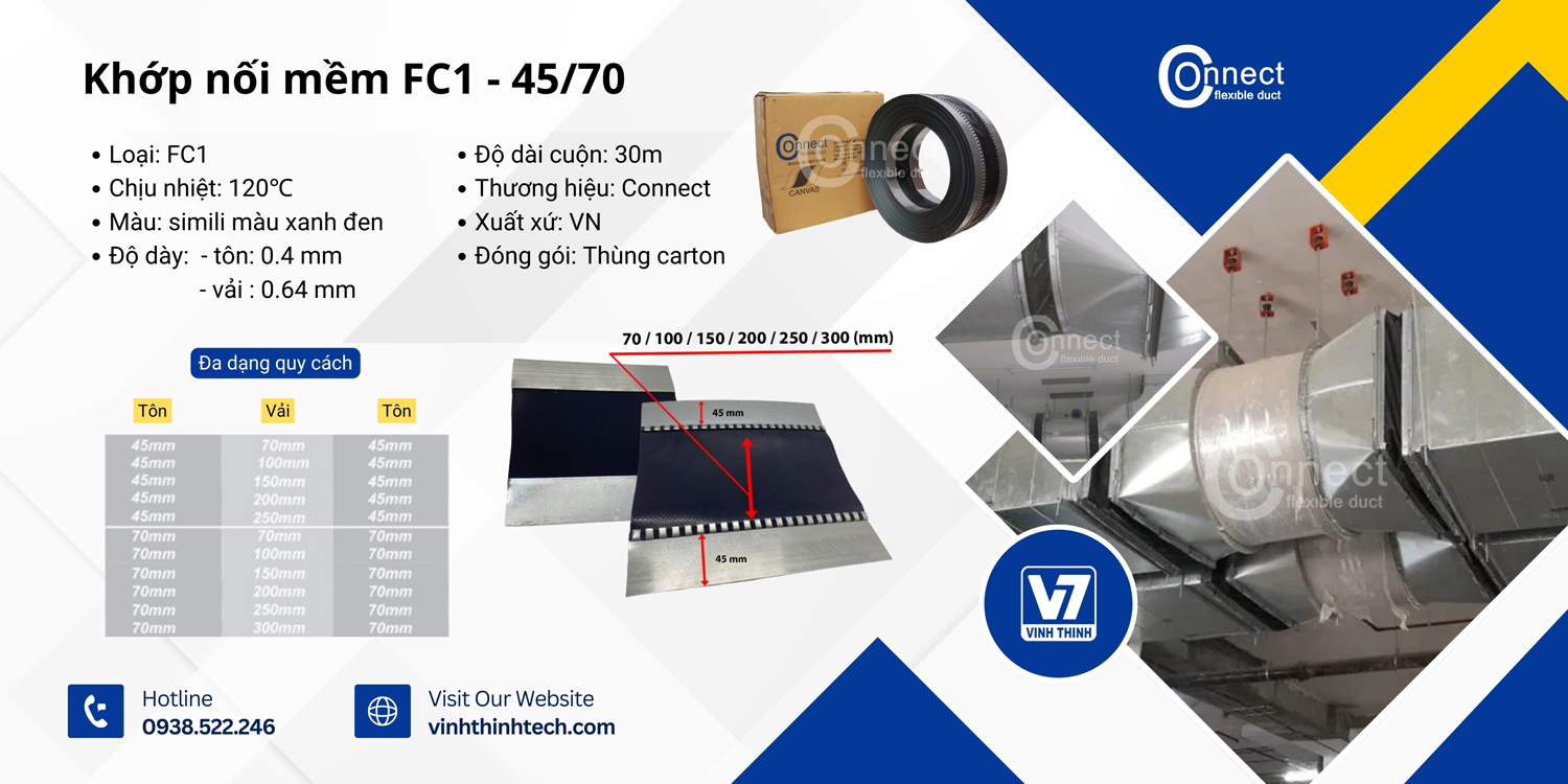 Khớp nối mềm Connect FC1 - Thông số