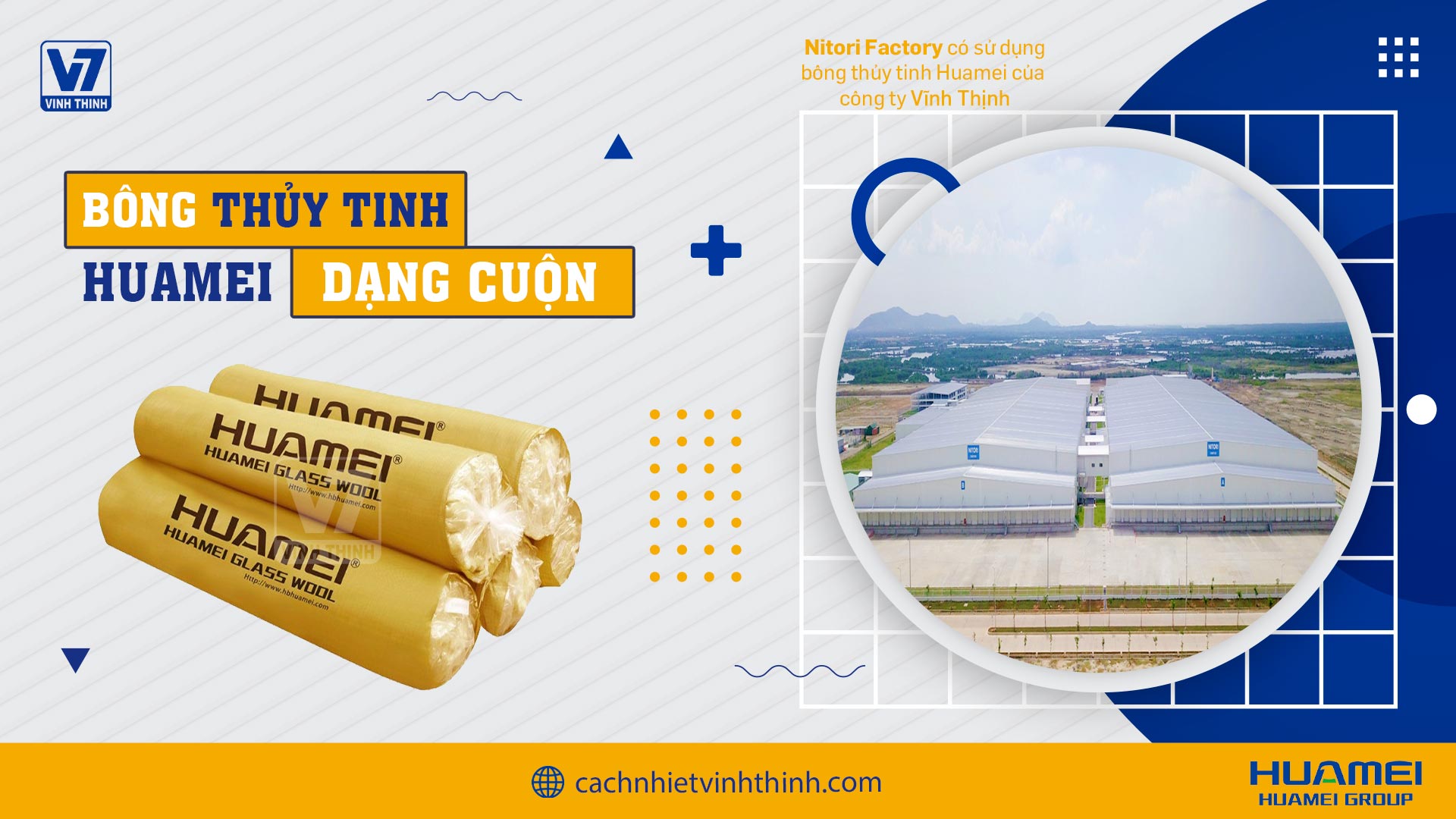 bông thủy tinh huamei dạng cuộn